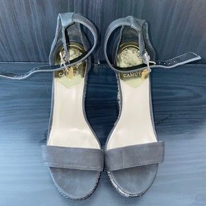 Vince Camuto Black Strappy Wedges